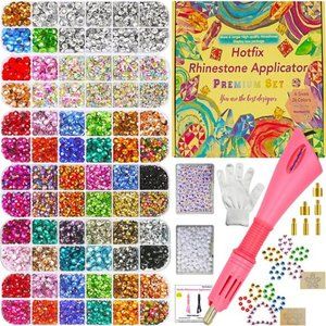 Hotfix ApplicatorTool,BedazzlerKit with HotFix Crystals Rhinestones for Clothing